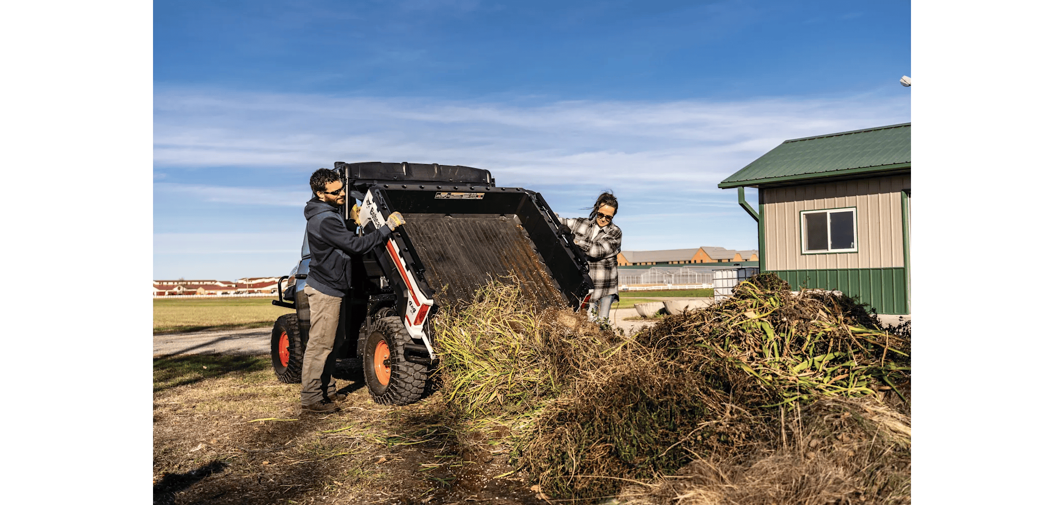 A 2025 Bobcat® Utility Vehicles UV34 (Gas) in Greenville, NY, highlighting its versatility and power for outdoor work and utility needs.